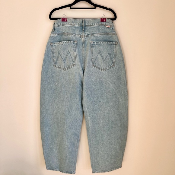 MOTHER SNACKS Pony Keg Ankle Barrel Leg Jeans High Rise Designer Denim - Picture 2 of 6